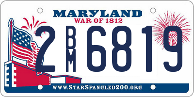 MD license plate 2BM6819
