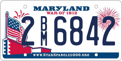 MD license plate 2BM6842