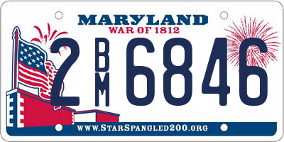 MD license plate 2BM6846