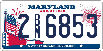 MD license plate 2BM6853
