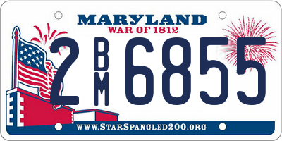 MD license plate 2BM6855