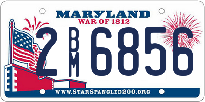 MD license plate 2BM6856