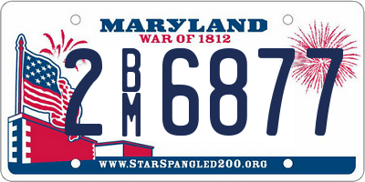 MD license plate 2BM6877
