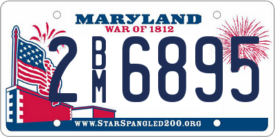 MD license plate 2BM6895