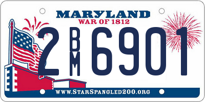 MD license plate 2BM6901