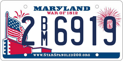 MD license plate 2BM6919