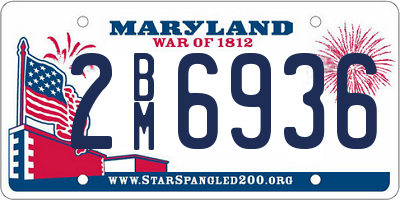MD license plate 2BM6936
