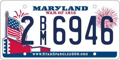 MD license plate 2BM6946