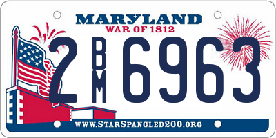MD license plate 2BM6963