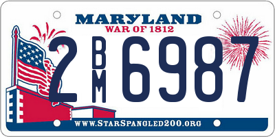 MD license plate 2BM6987