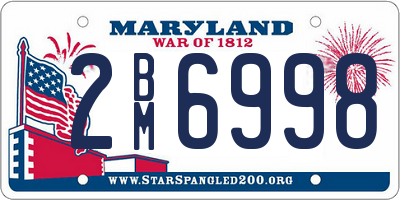 MD license plate 2BM6998