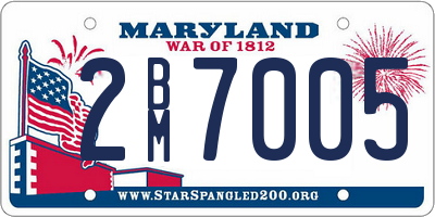 MD license plate 2BM7005