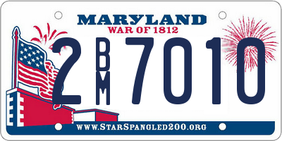 MD license plate 2BM7010