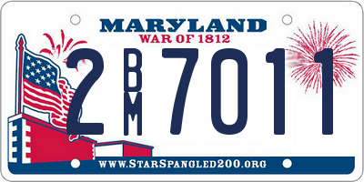 MD license plate 2BM7011