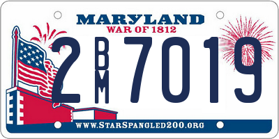 MD license plate 2BM7019