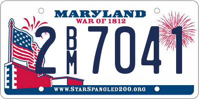 MD license plate 2BM7041