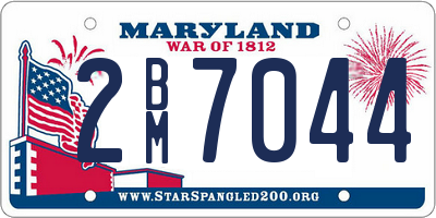 MD license plate 2BM7044