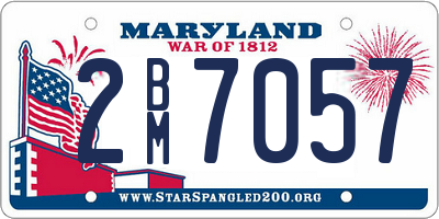 MD license plate 2BM7057