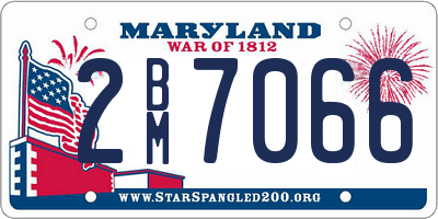 MD license plate 2BM7066