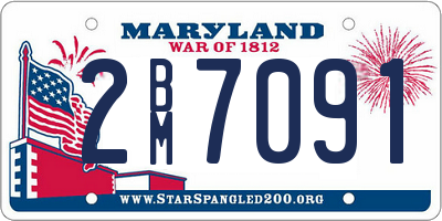 MD license plate 2BM7091
