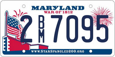MD license plate 2BM7095