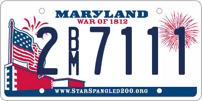 MD license plate 2BM7111