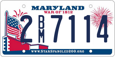 MD license plate 2BM7114