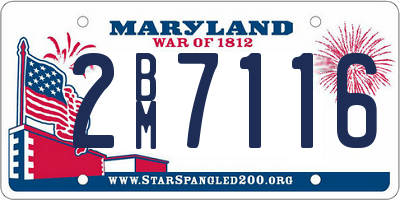 MD license plate 2BM7116