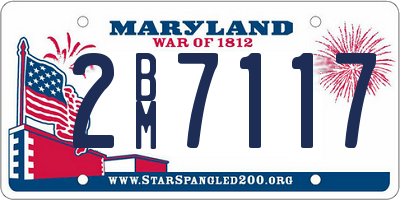 MD license plate 2BM7117