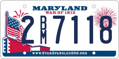 MD license plate 2BM7118