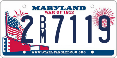 MD license plate 2BM7119