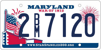 MD license plate 2BM7120