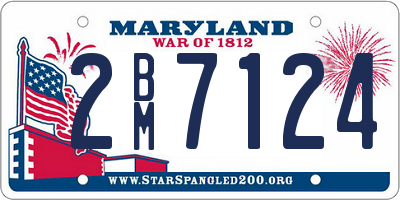 MD license plate 2BM7124