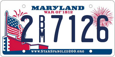 MD license plate 2BM7126