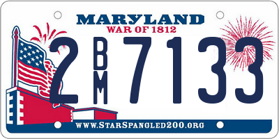 MD license plate 2BM7133