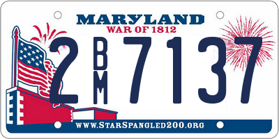 MD license plate 2BM7137