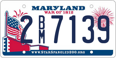 MD license plate 2BM7139