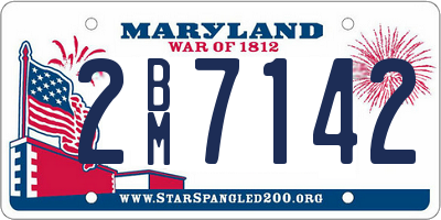 MD license plate 2BM7142