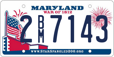 MD license plate 2BM7143
