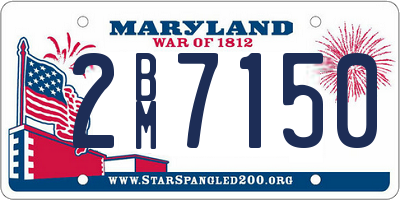MD license plate 2BM7150