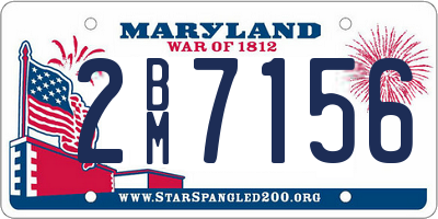 MD license plate 2BM7156