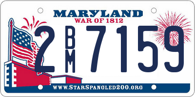 MD license plate 2BM7159