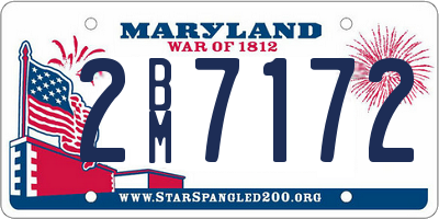 MD license plate 2BM7172