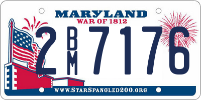MD license plate 2BM7176