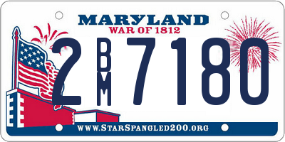 MD license plate 2BM7180