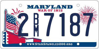 MD license plate 2BM7187
