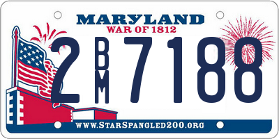 MD license plate 2BM7188