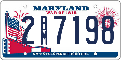 MD license plate 2BM7198