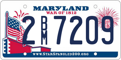 MD license plate 2BM7209