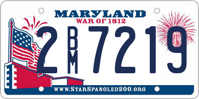 MD license plate 2BM7219